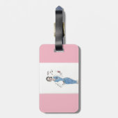Bagagelabel. Thema stewardess Bagagelabel (Achterkant verticaal)