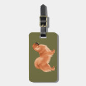 Bagagelabel Tibetaans-Spanjaard (rood) (Voorkant verticaal)