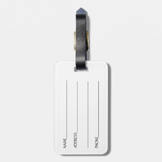 Bagagelabel Tibetaans-Spanjaard (Tri Color) (Achterkant verticaal)