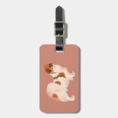 Bagagelabel Tibetan Spaniel (Parti) (Voorkant verticaal)