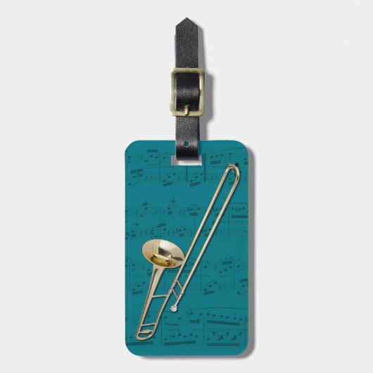 bagagelabel - Trombone (tenor) - Kies kleur (Voorkant verticaal)