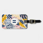 Bagagelabel Tropische bladeren (Voorkant horizontaal)