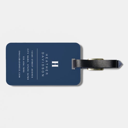 Bagagelabel Tropische bladeren (Achterkant horizontaal)