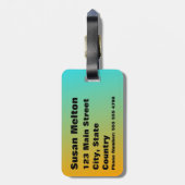 Bagagelabel tropische zomerananas (Achterkant verticaal)