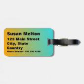 Bagagelabel tropische zomerananas (Achterkant horizontaal)