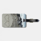 Bagagelabel - Twee harten in het zand (Achterkant horizontaal)