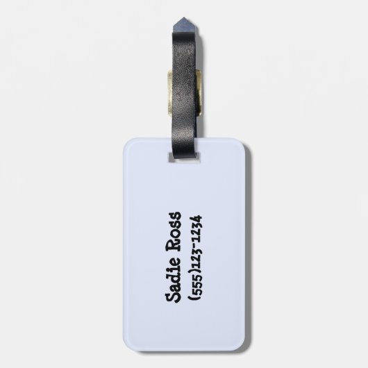 Bagagelabel uit het glimlachen van Chihuahua (Achterkant verticaal)