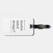 Bagagelabel uw ontwerp-upload (Achterkant horizontaal)