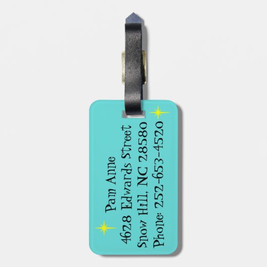  Bagagelabel van 1950 (Achterkant verticaal)