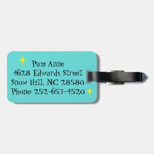  Bagagelabel van 1950 (Achterkant horizontaal)