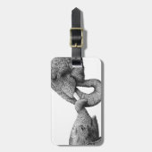 Bagagelabel van Afrikaanse olifanten (Voorkant verticaal)