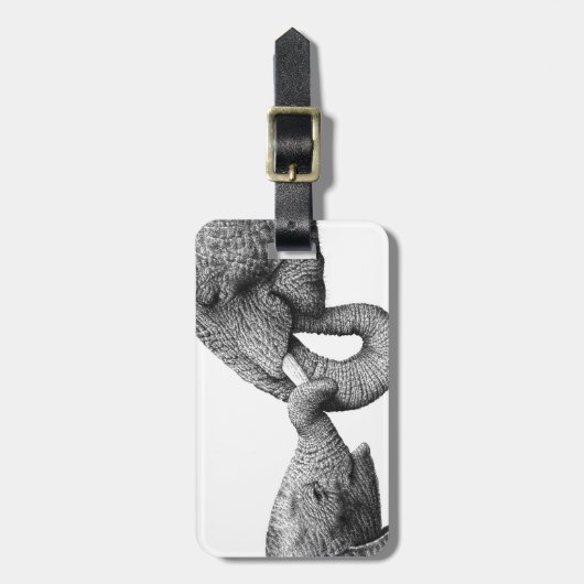 Bagagelabel van Afrikaanse olifanten (Voorkant verticaal)