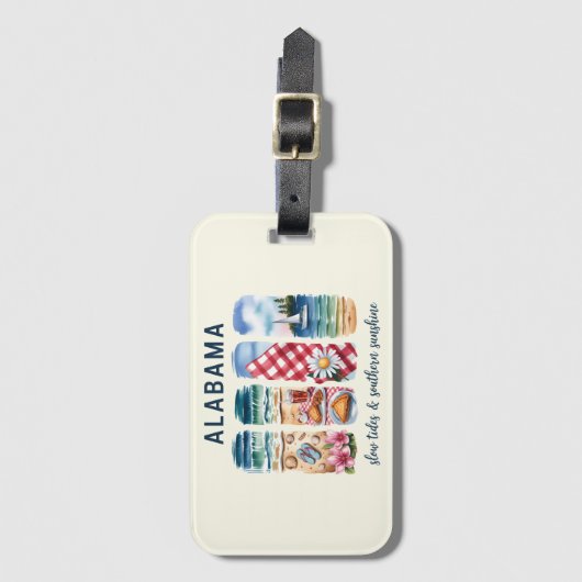 Bagagelabel van Alabama - Southern Sunshine (Voorkant (verticaal))