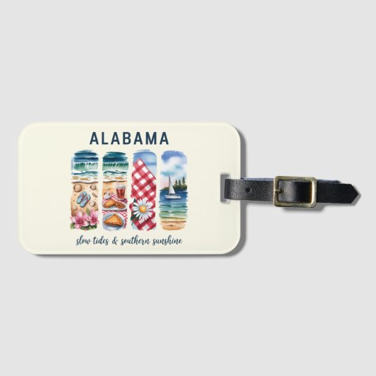 Bagagelabel van Alabama - Southern Sunshine (Voorkant (horizontaal))