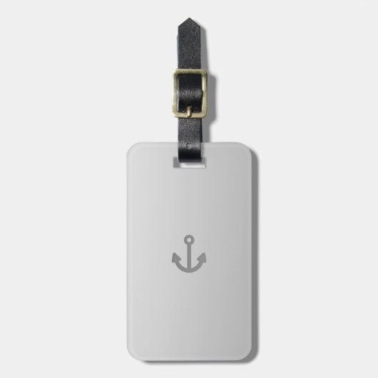 Bagagelabel van Anker met lederriem (Voorkant verticaal)