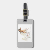 Bagagelabel van Arabische paarden (Voorkant verticaal)