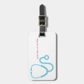 bagagelabel van arts of beroepsbeoefenaar (Voorkant verticaal)