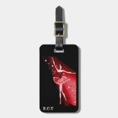 Bagagelabel van Ballerina en Rozen (Voorkant verticaal)