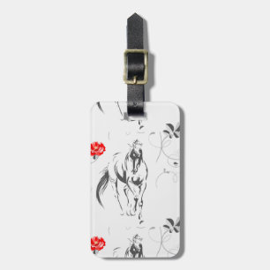 Bagagelabel van barokpaarden