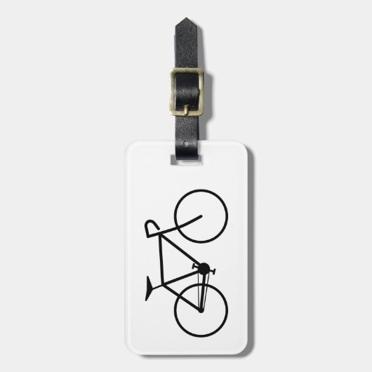Bagagelabel van Bicycle Silhouette (Voorkant verticaal)