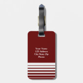 Bagagelabel van Bordeaux | Aanpasbaar monogram (Achterkant verticaal)