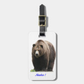Bagagelabel van bruin beer (Voorkant verticaal)