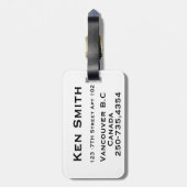 bagagelabel van Canada (Achterkant verticaal)