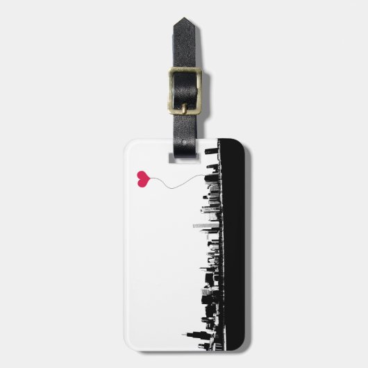 Bagagelabel van Chicago Skyline (Voorkant verticaal)