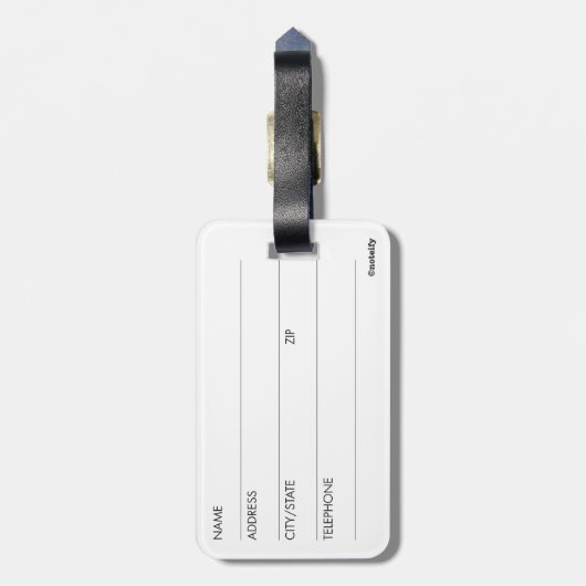 Bagagelabel van Chicago Skyline (Achterkant verticaal)