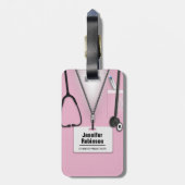 Bagagelabel van chiropractor (Achterkant verticaal)