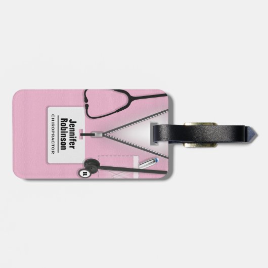 Bagagelabel van chiropractor (Achterkant horizontaal)