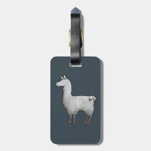 Bagagelabel van Concrete Llama (Achterkant verticaal)