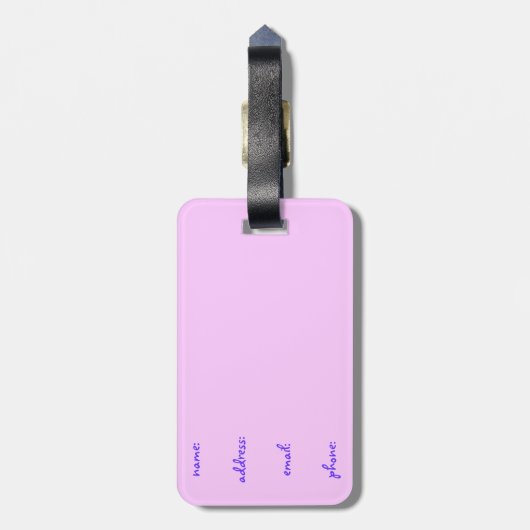 Bagagelabel van Curvy Pset (Achterkant verticaal)