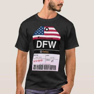 Bagagelabel van Dallas Airlines T-shirt