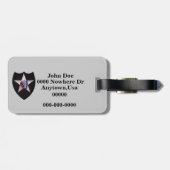 bagagelabel van de 2e Infanteriedivisie (Achterkant horizontaal)