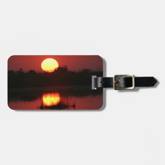 Bagagelabel van de Afrikaanse zonsondergang (Voorkant horizontaal)
