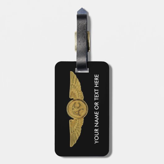 Bagagelabel van de bemanning van het zeemacht (Achterkant verticaal)