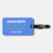 Bagagelabel van de cartoon van de platypuszwemmer (Achterkant horizontaal)