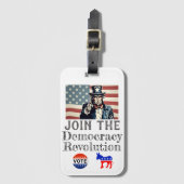 Bagagelabel van de democratische revolutie (Voorkant (verticaal))
