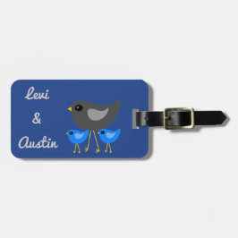 Bagagelabel van de familie der staafvogels