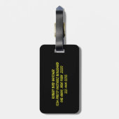 Bagagelabel van de Gele-buiksapper (Achterkant verticaal)