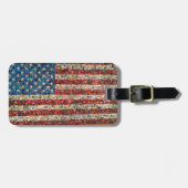 bagagelabel van de grote amerikaanse vlag (Voorkant horizontaal)