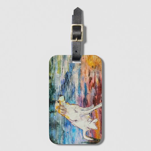 Bagagelabel van de Grote Pyreneeën (Voorkant (verticaal))