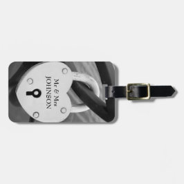 Bagagelabel van de heer & mrs hartslot voor nieuwe