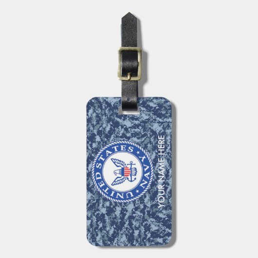 Bagagelabel van de hoge officier van de marine (Voorkant verticaal)