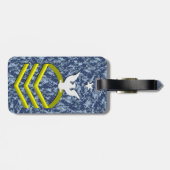 Bagagelabel van de hoge officier van de marine (Achterkant horizontaal)