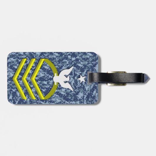 Bagagelabel van de hoge officier van de marine (Achterkant horizontaal)