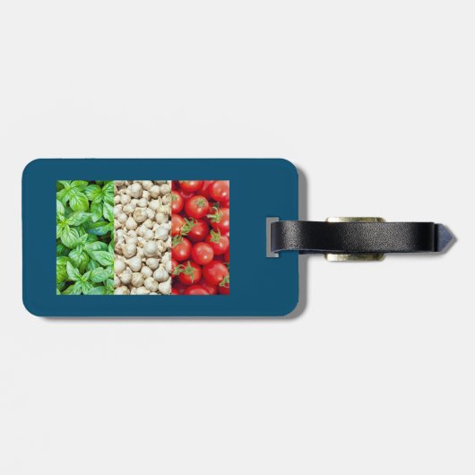 Bagagelabel van de Italiaanse voedselvlag (Achterkant horizontaal)