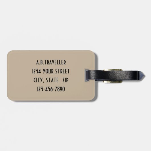 Bagagelabel van de kattenliefhebber, gepersonalise (Achterkant horizontaal)