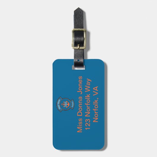 Bagagelabel van de kustwacht Anchor Vriendin (Voorkant verticaal)